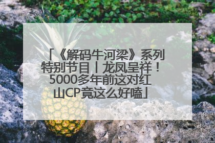 《解码牛河梁》系列特别节目丨龙凤呈祥！5000多年前这对红山CP竟这么好嗑