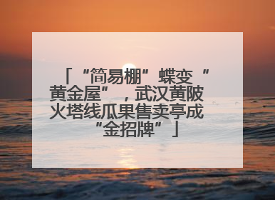 “简易棚”蝶变“黄金屋”，武汉黄陂火塔线瓜果售卖亭成“金招牌”
