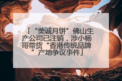 “美诚月饼”佛山生产公司已注销，涉小杨哥带货“香港传统品牌”产地争议事件