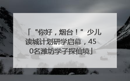 “你好，烟台！”少儿读城计划研学启幕，450名潍坊学子探仙境