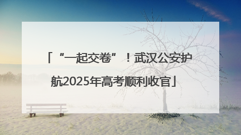 “一起交卷”！武汉公安护航2025年高考顺利收官
