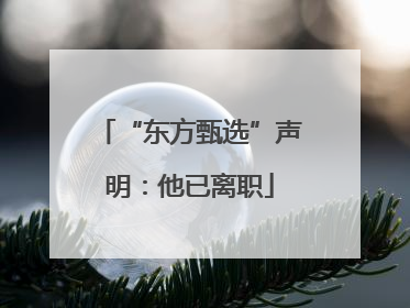 “东方甄选”声明：他已离职