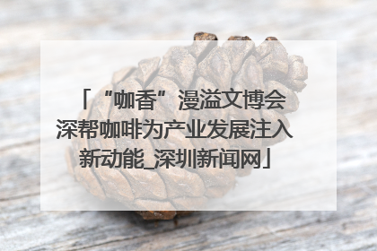 “咖香”漫溢文博会 深帮咖啡为产业发展注入新动能_深圳新闻网