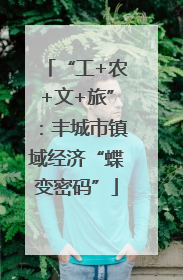 “工+农+文+旅”：丰城市镇域经济“蝶变密码”
