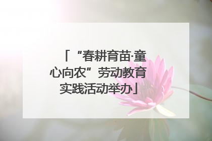 “春耕育苗·童心向农”劳动教育实践活动举办