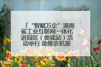 “智赋万企”湖南省工业互联网一体化进园区（娄底站）活动举行 助推农机装备产业高质量发展