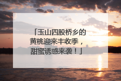 玉山四股桥乡的黄桃迎来丰收季，甜蜜诱惑来袭！