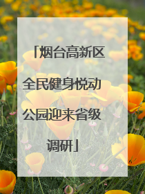 烟台高新区全民健身悦动公园迎来省级调研