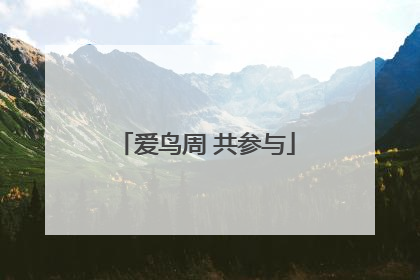 爱鸟周 共参与