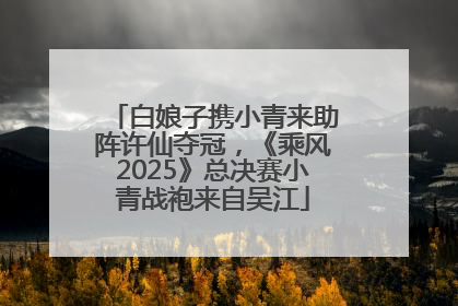 白娘子携小青来助阵许仙夺冠，《乘风2025》总决赛小青战袍来自吴江