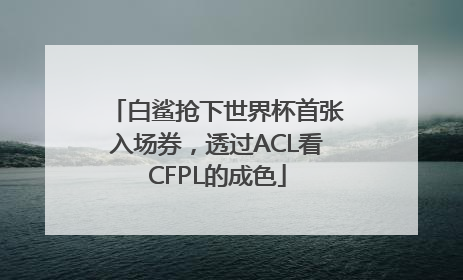 白鲨抢下世界杯首张入场券，透过ACL看CFPL的成色