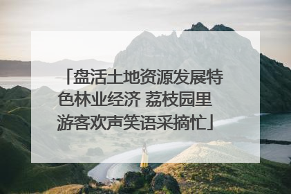 盘活土地资源发展特色林业经济 荔枝园里游客欢声笑语采摘忙