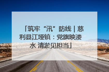筑牢“汛”防线｜慈利县江垭镇：党旗映溇水 清淤见担当
