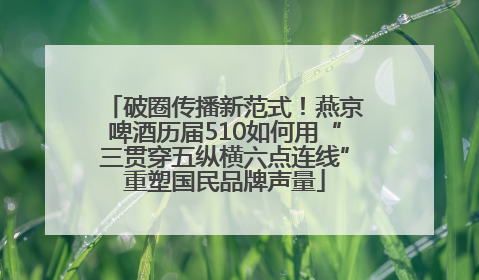 破圈传播新范式！燕京啤酒历届510如何用“三贯穿五纵横六点连线”重塑国民品牌声量