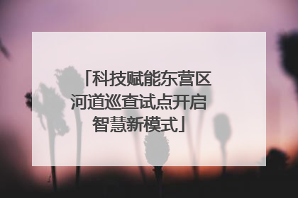 科技赋能东营区河道巡查试点开启智慧新模式
