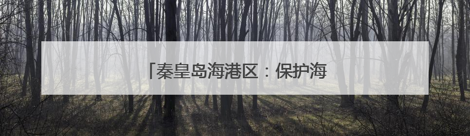 秦皇岛海港区：保护海洋环境 守护共同家园