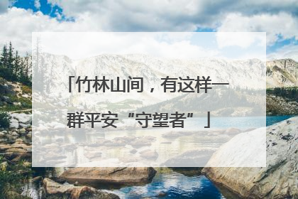 竹林山间，有这样一群平安“守望者”