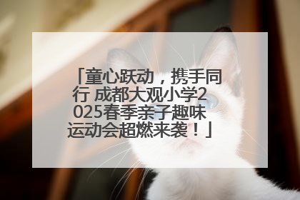 童心跃动，携手同行 成都大观小学2025春季亲子趣味运动会超燃来袭！