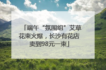 端午“氛围组”艾草花束火爆，长沙有花店卖到98元一束