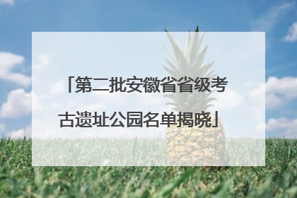 第二批安徽省省级考古遗址公园名单揭晓