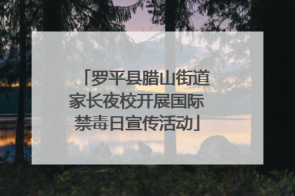 罗平县腊山街道家长夜校开展国际禁毒日宣传活动