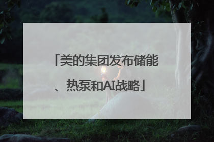 美的集团发布储能、热泵和AI战略