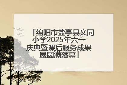 绵阳市盐亭县文同小学2025年六一庆典暨课后服务成果展圆满落幕
