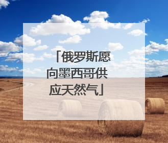 俄罗斯愿向墨西哥供应天然气