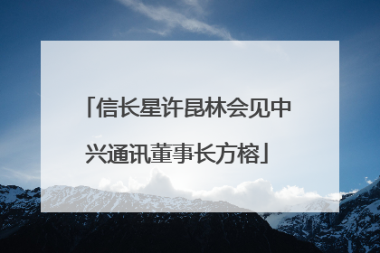 信长星许昆林会见中兴通讯董事长方榕