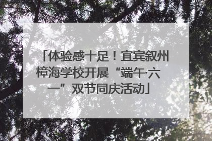 体验感十足！宜宾叙州樟海学校开展“端午·六一”双节同庆活动
