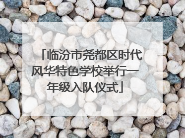 临汾市尧都区时代风华特色学校举行一年级入队仪式