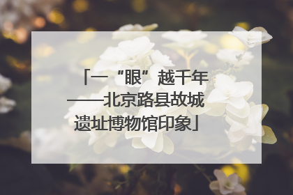 一“眼”越千年——北京路县故城遗址博物馆印象