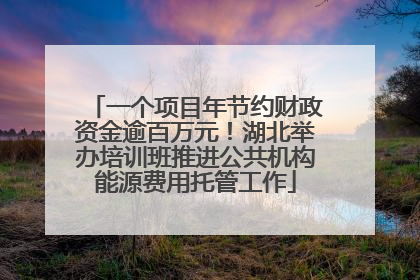 一个项目年节约财政资金逾百万元！湖北举办培训班推进公共机构能源费用托管工作