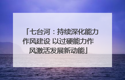 七台河：持续深化能力作风建设 以过硬能力作风激活发展新动能
