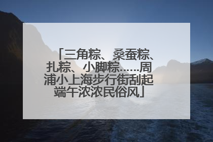 三角粽、桑蚕粽、扎粽、小脚粽……周浦小上海步行街刮起端午浓浓民俗风