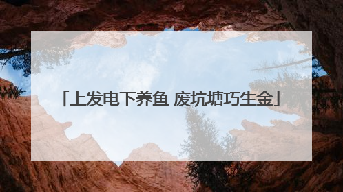 上发电下养鱼 废坑塘巧生金
