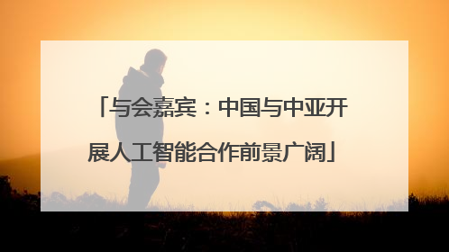 与会嘉宾：中国与中亚开展人工智能合作前景广阔