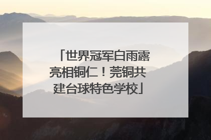 世界冠军白雨露亮相铜仁！莞铜共建台球特色学校