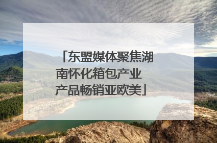 东盟媒体聚焦湖南怀化箱包产业 产品畅销亚欧美