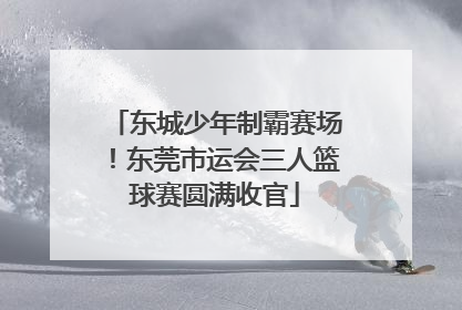 东城少年制霸赛场！东莞市运会三人篮球赛圆满收官