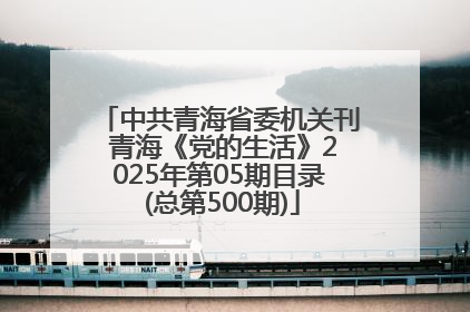 中共青海省委机关刊 青海《党的生活》2025年第05期目录 (总第500期)