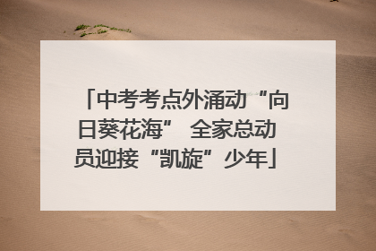 中考考点外涌动“向日葵花海” 全家总动员迎接“凯旋”少年