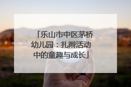 乐山市中区茅桥幼儿园：扎辫活动中的童趣与成长