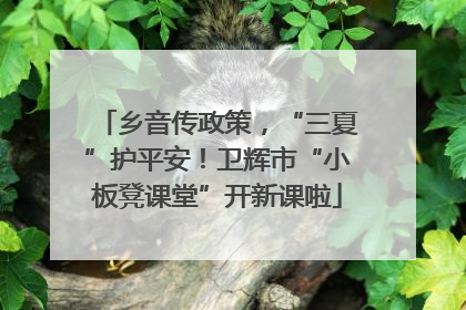 乡音传政策，“三夏”护平安！卫辉市“小板凳课堂”开新课啦