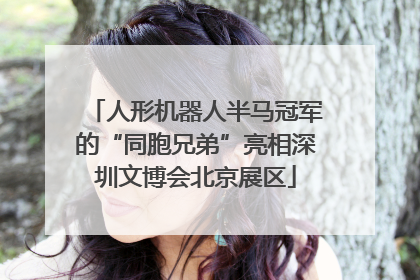 人形机器人半马冠军的“同胞兄弟”亮相深圳文博会北京展区