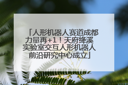 人形机器人赛道成都力量再+1！天府绛溪实验室交互人形机器人前沿研究中心成立