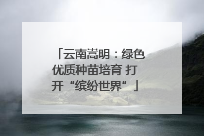 云南嵩明：绿色优质种苗培育 打开“缤纷世界”