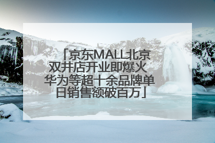 京东MALL北京双井店开业即爆火 华为等超十余品牌单日销售额破百万