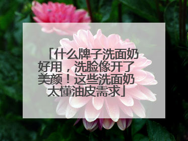 什么牌子洗面奶好用，洗脸像开了美颜！这些洗面奶太懂油皮需求