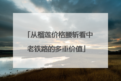 从榴莲价格腰斩看中老铁路的多重价值